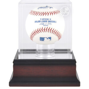 New York Yankees Mahogany Baseball Logo Display Case