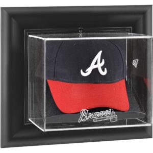 Atlanta Braves Black Framed Wall-Mounted Logo Cap Display Case