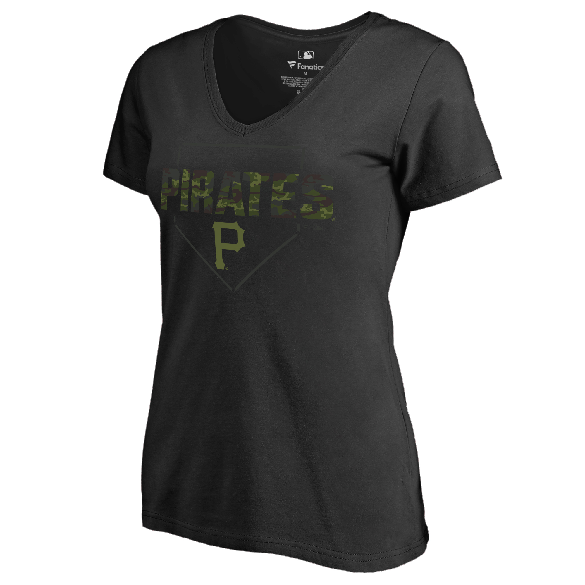 Pittsburgh Pirates Women's Camo T-Shirt - Black - Image 3