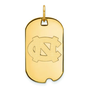 Women's North Carolina Tar Heels Gold Plated Small Dog Tag