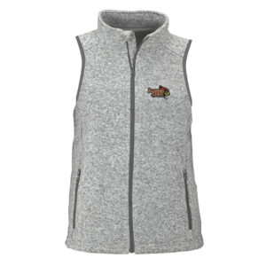 Women's Heather Gray Illinois State Redbirds Summit Fleece Full Zip Sweater Vest