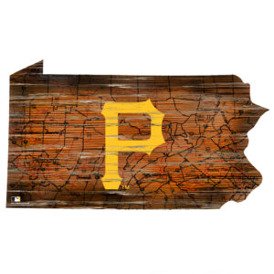 Pittsburgh Pirates 12'' Road Map State Cutout Sign