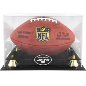 New York Jets Golden Classic Team Logo Football Display Case