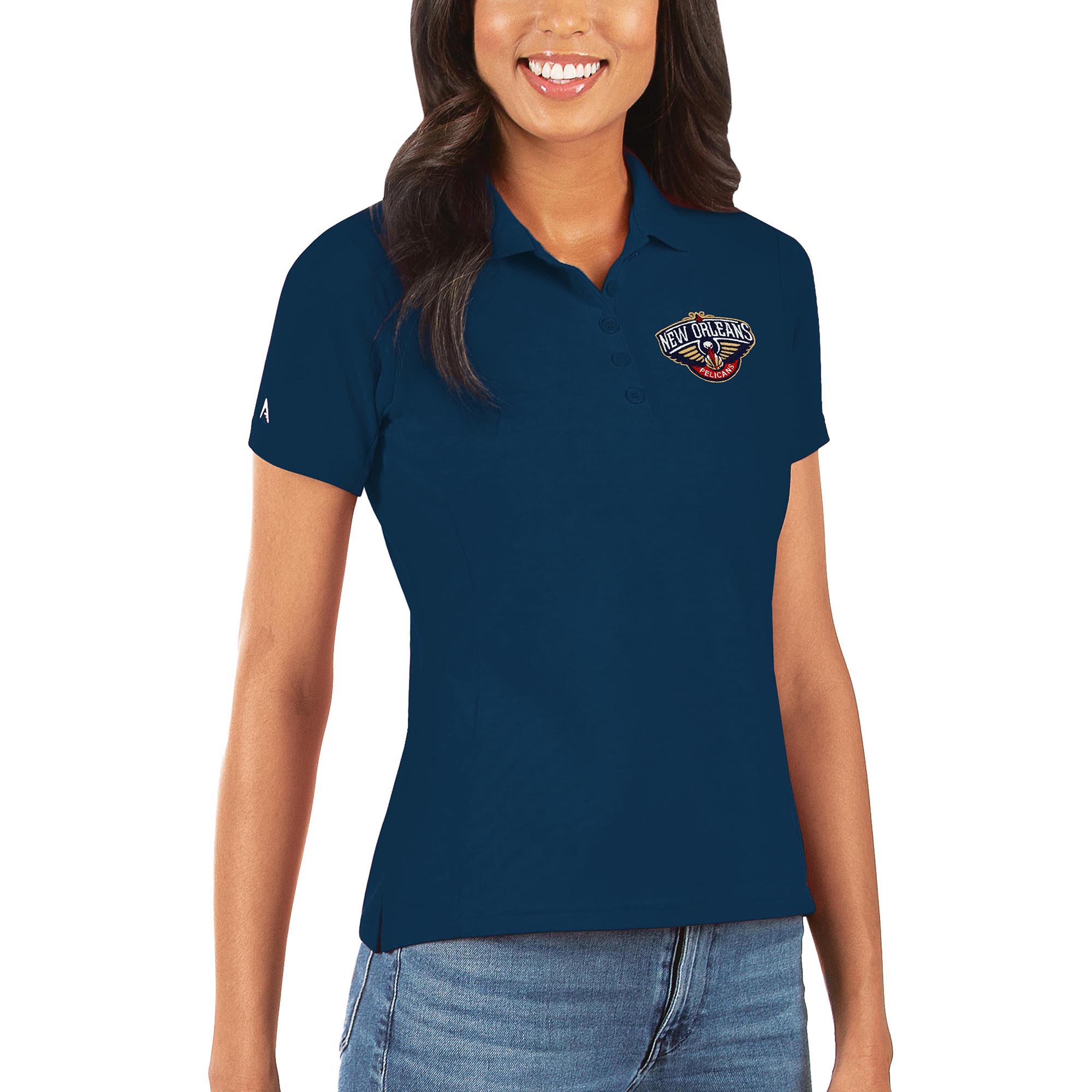 Women's Antigua Navy New Orleans Pelicans Legacy Pique Polo