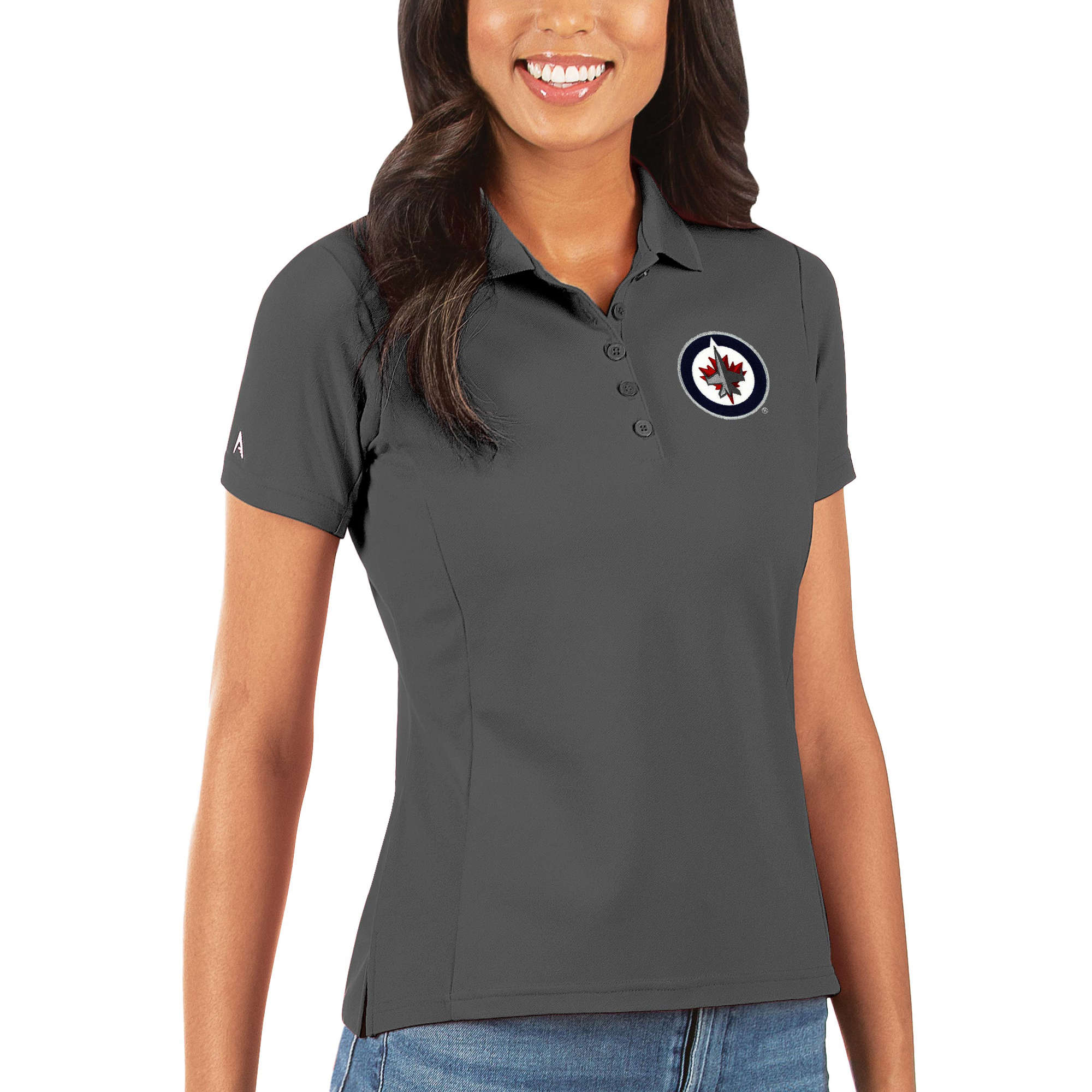 Men's Cutter & Buck Steel NC State Wolfpack Vault Advantage Tri-Blend Pique Big & Tall Long Sleeve Polo