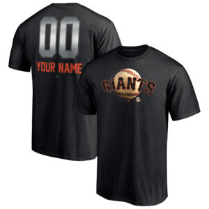 Men's Black San Francisco Giants Personalized Any Name & Number Midnight Mascot T-Shirt