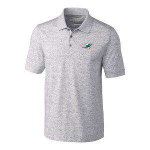 Men's Cutter & Buck Gray Miami Dolphins Space Dye Advantage Polo