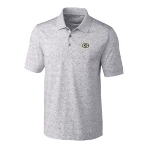 Men's Cutter & Buck Gray Green Bay Packers Space Dye Advantage Polo