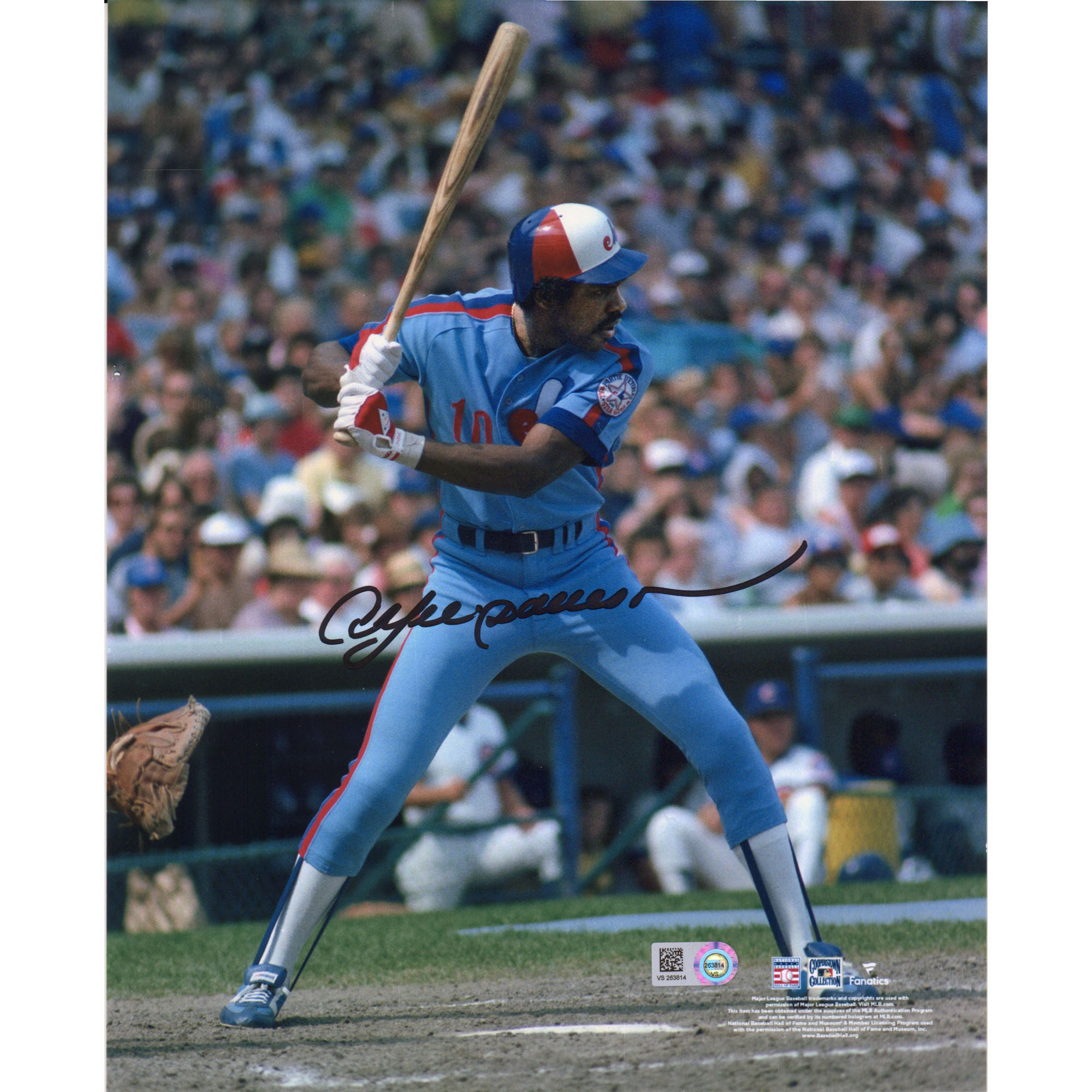 Andre Dawson Montreal Expos Autographed 8" x 10" Hitting Photograph