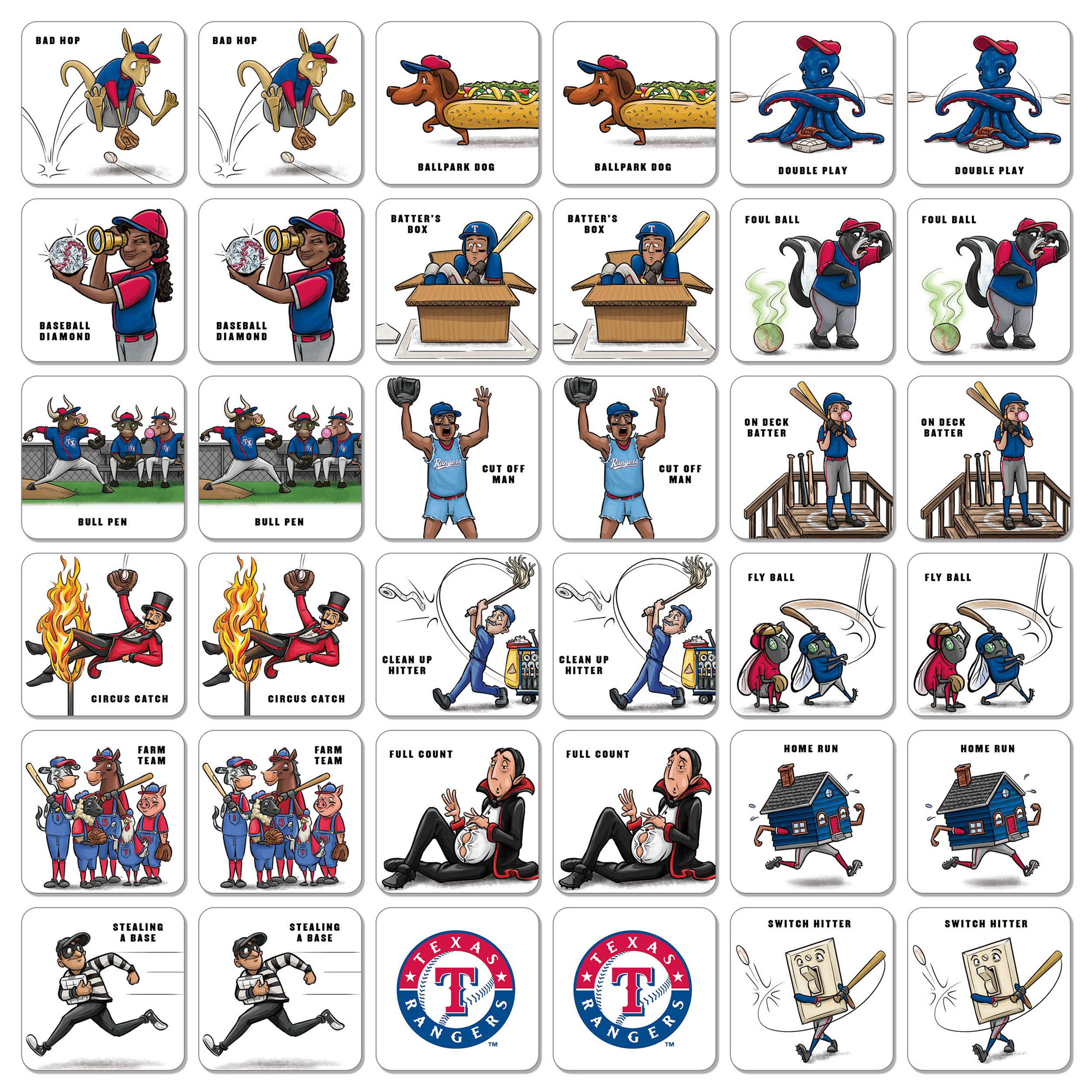 Texas Rangers Licensed Memory Match Game - Image 9