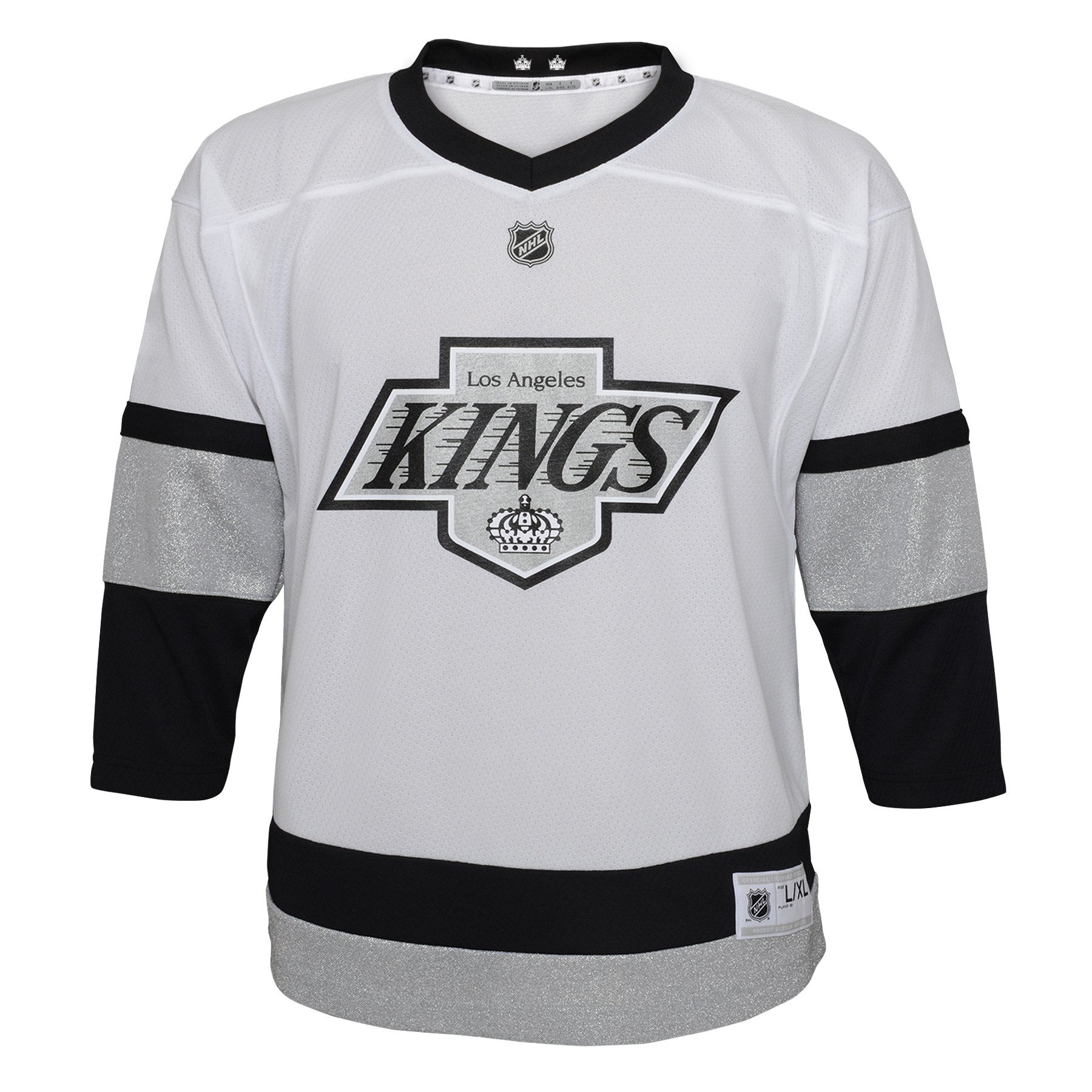 Youth White Los Angeles Kings 2021/22 Alternate Replica Jersey - Image 6
