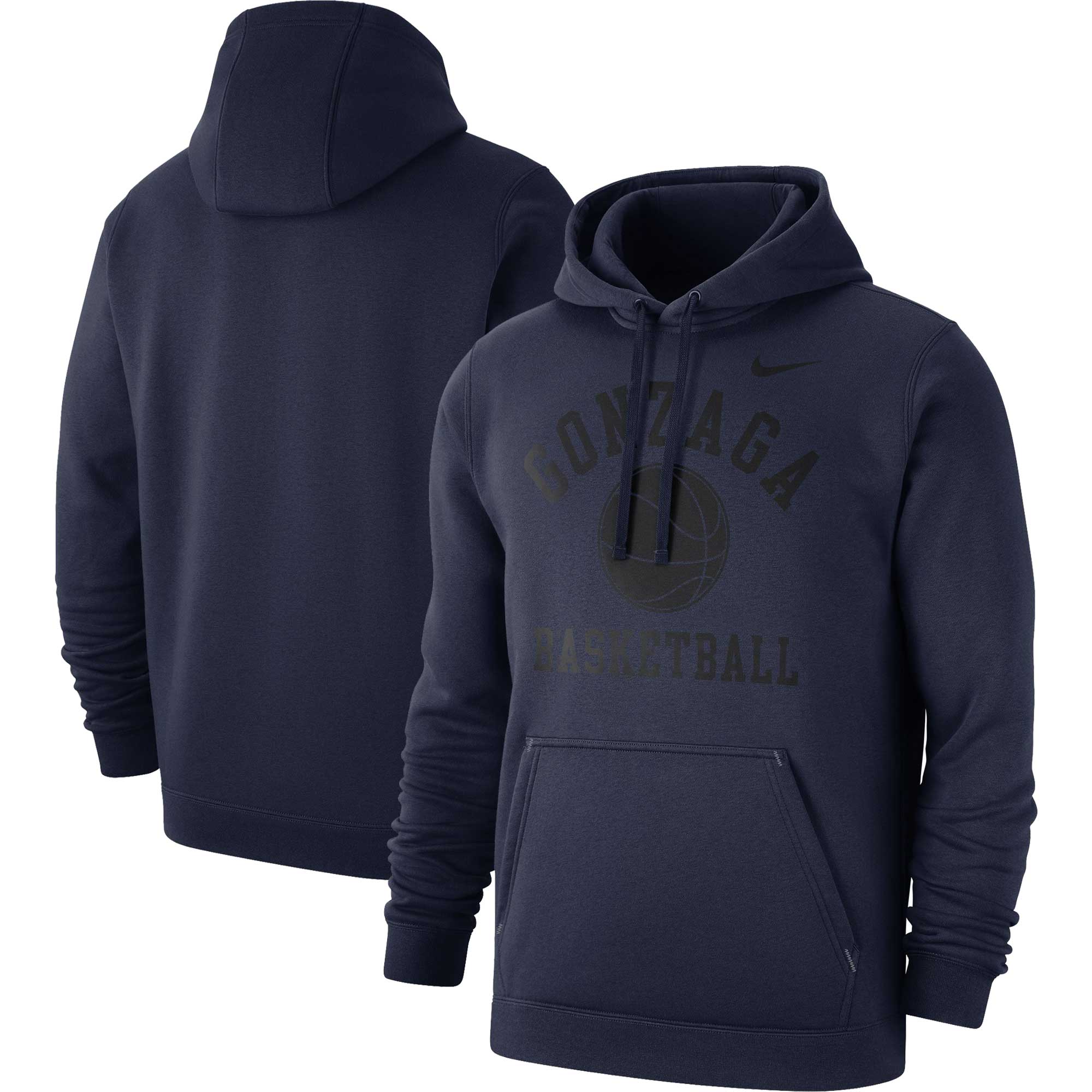 Men's Nike Navy Gonzaga Bulldogs Basketball Club Fleece Pullover Hoodie - Image 7