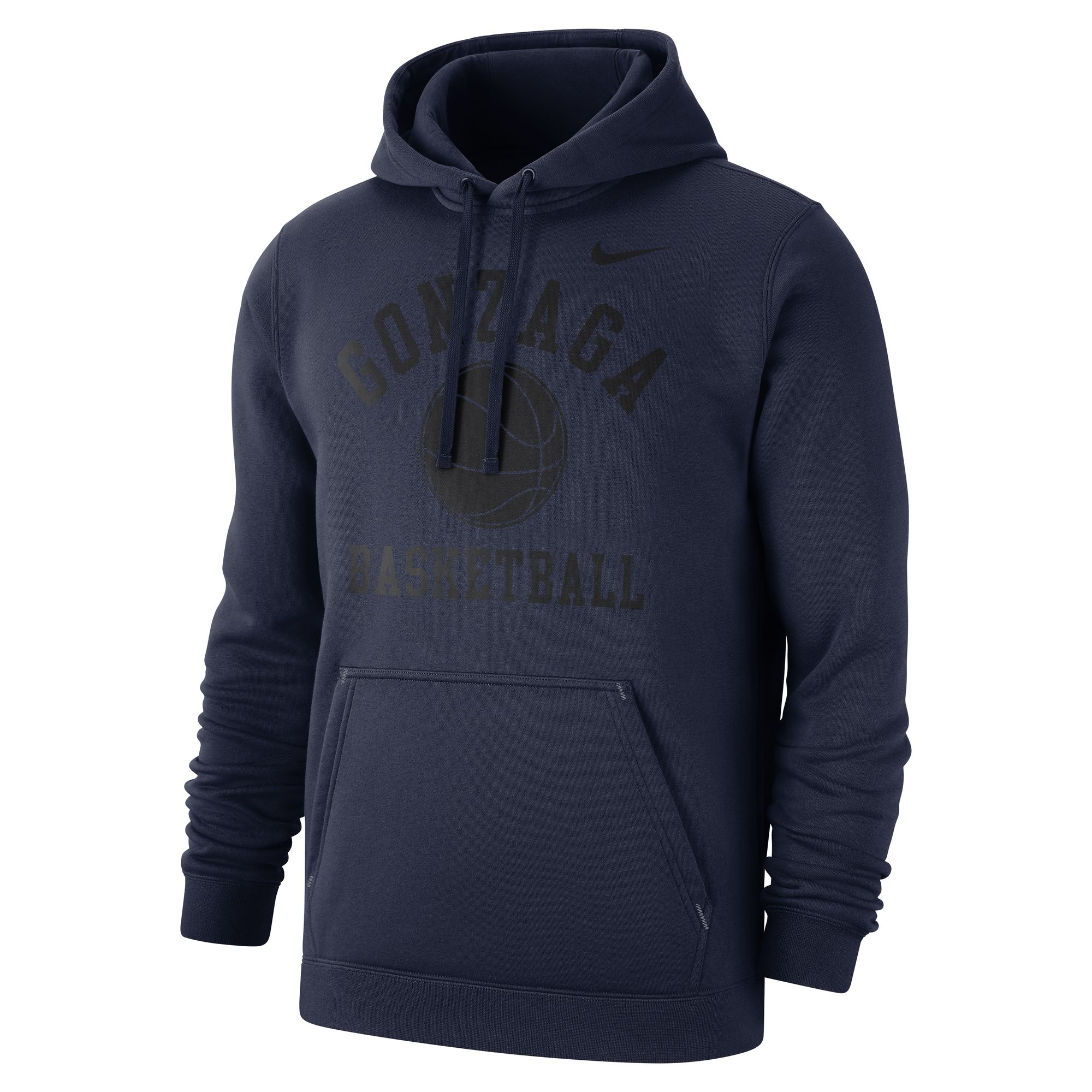 Men's Nike Navy Gonzaga Bulldogs Basketball Club Fleece Pullover Hoodie - Image 5