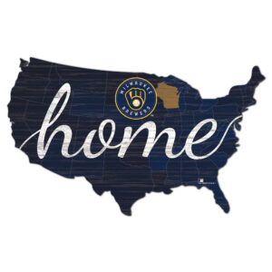 Milwaukee Brewers 18'' x 18'' USA Shape Cutout Sign