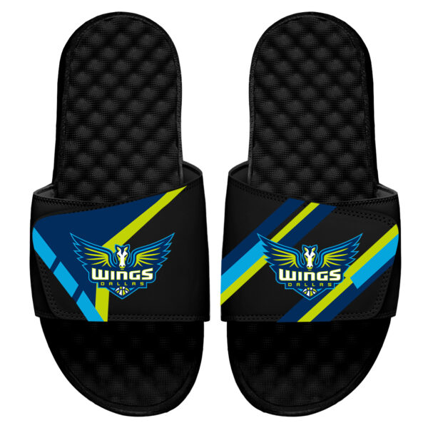 Youth ISlide Black Dallas Wings Varsity Jacket Slide Sandals