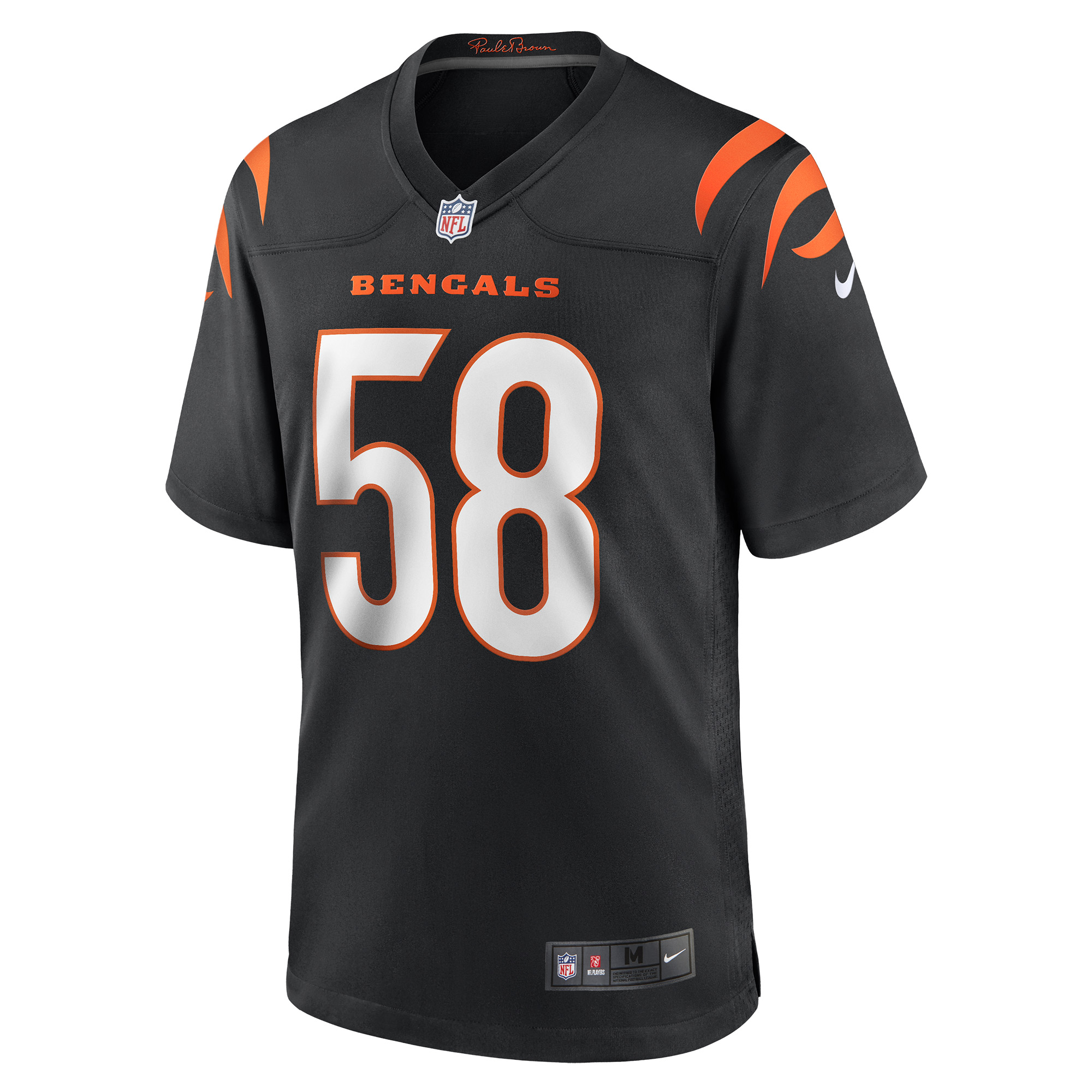 Men's Nike Joseph Ossai Black Cincinnati Bengals Game Jersey - Image 3