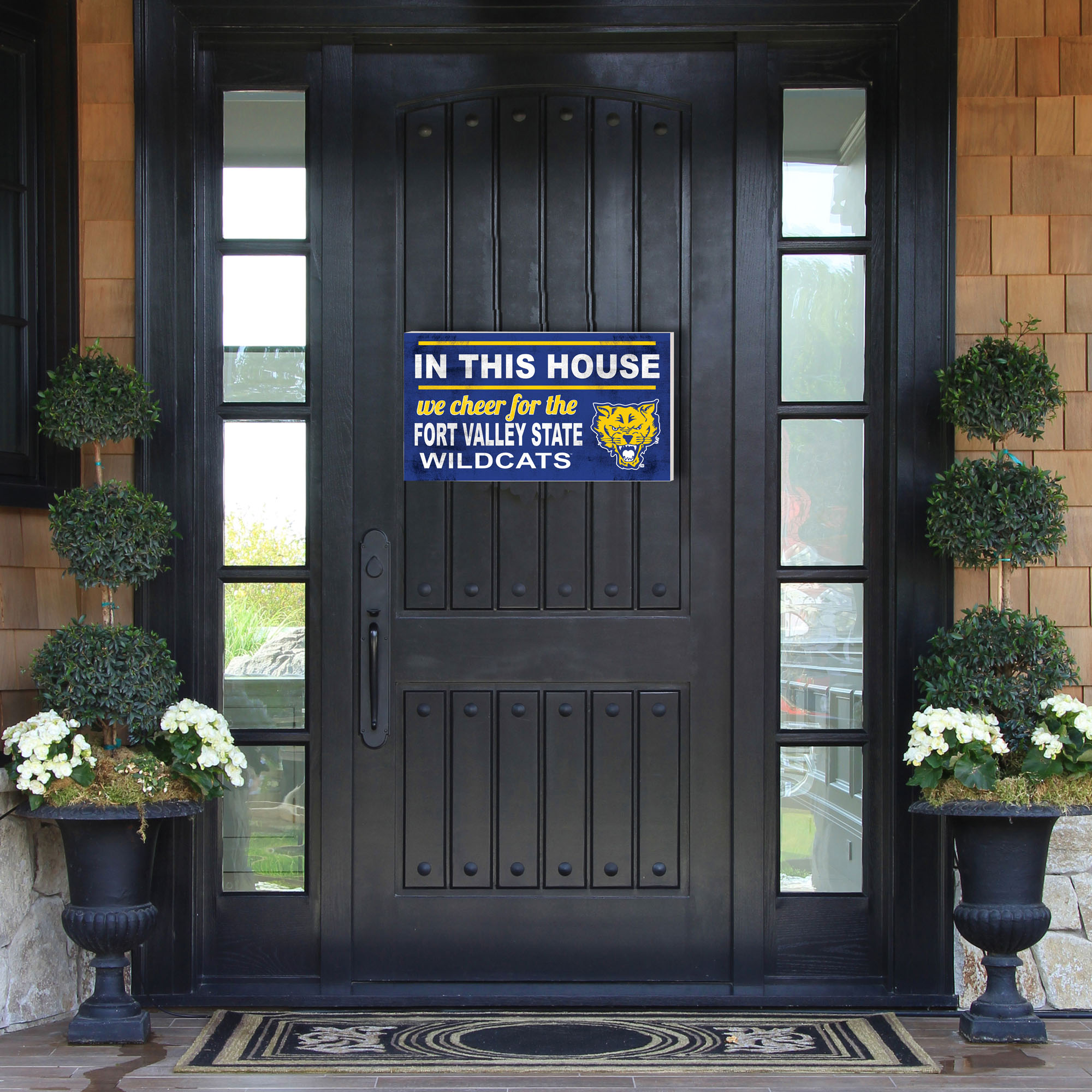 Fort Valley State Wildcats 11'' x 20'' Indoor/Outdoor In This House Sign - Image 3
