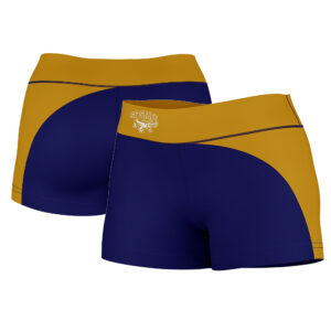 Women's Purple/Gold San Francisco State Gators Plus Size Curve Side Shorts