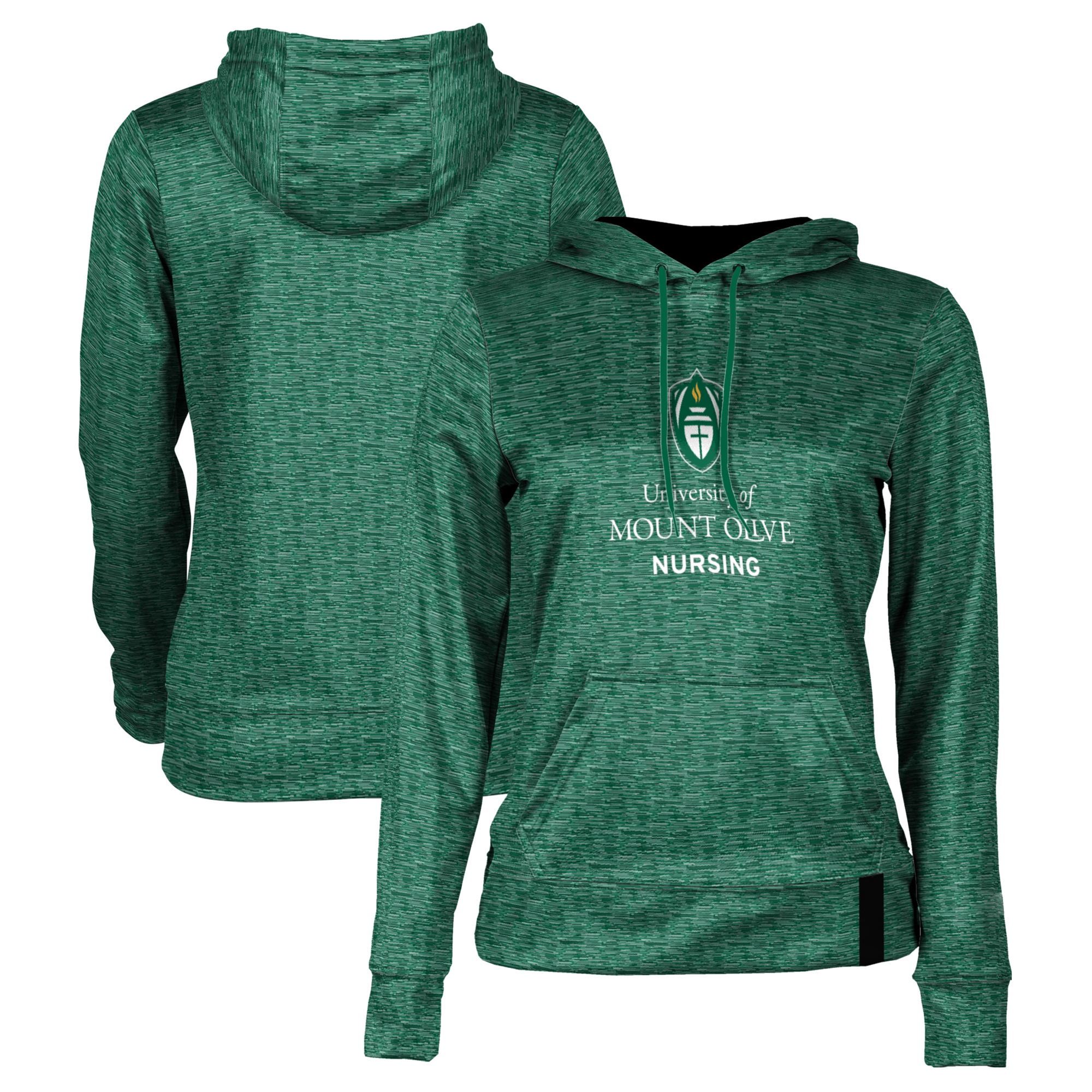 Women's Green Mount Olive Trojans Nursing Pullover Hoodie - Image 5