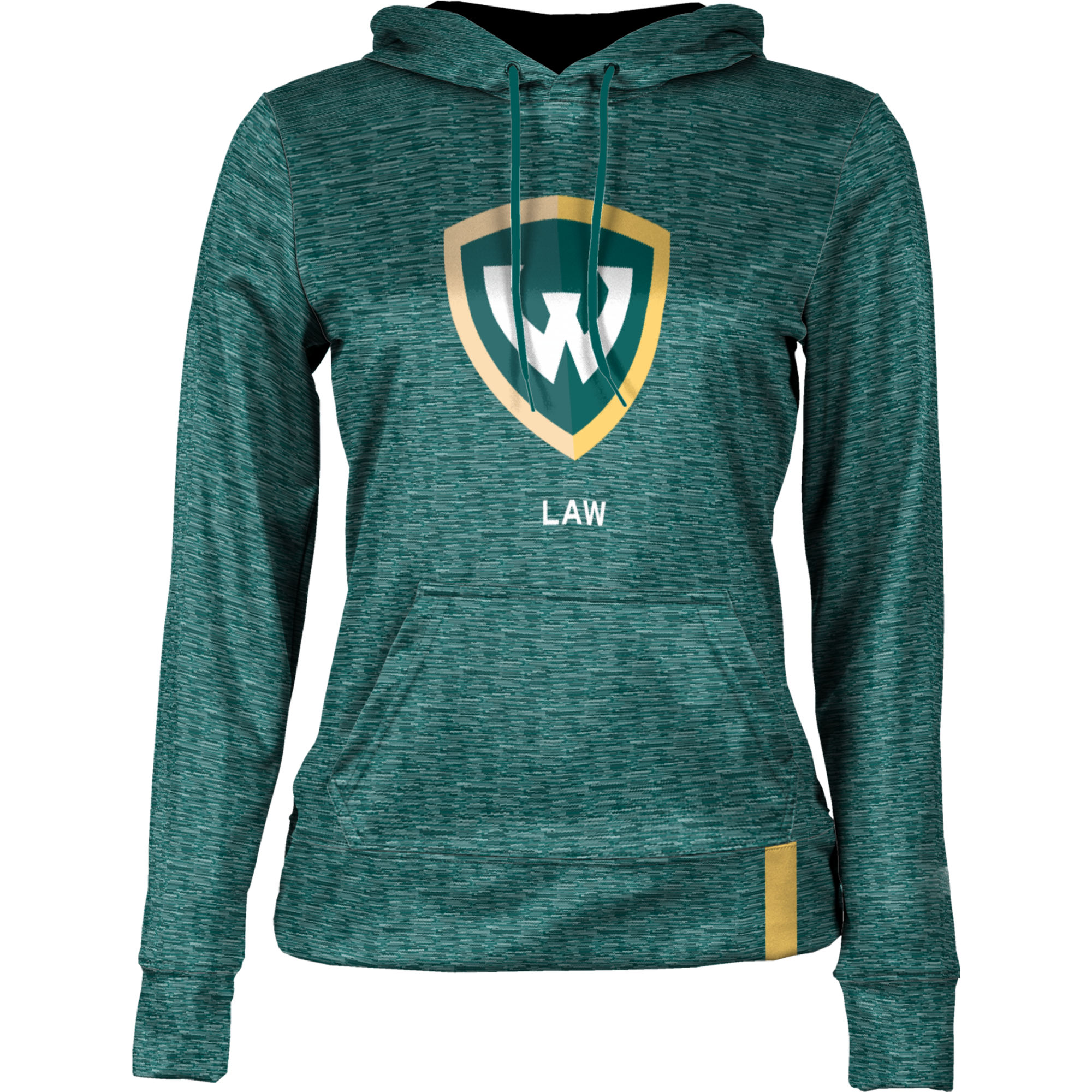 Women's Green Wayne State Warriors Law Pullover Hoodie - Image 3