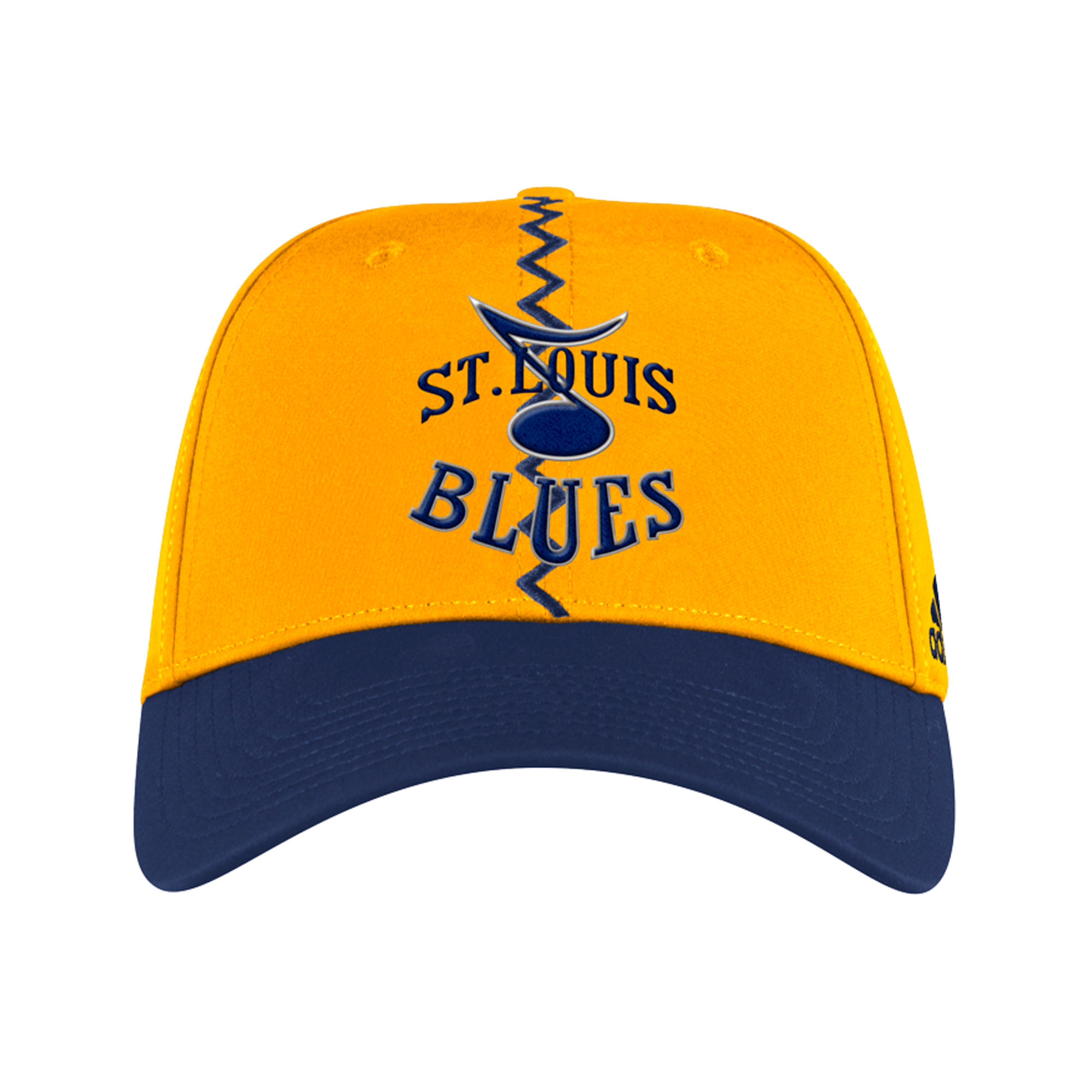 Men's adidas Yellow St. Louis Blues Reverse Retro 2.0 Flex Fitted Hat