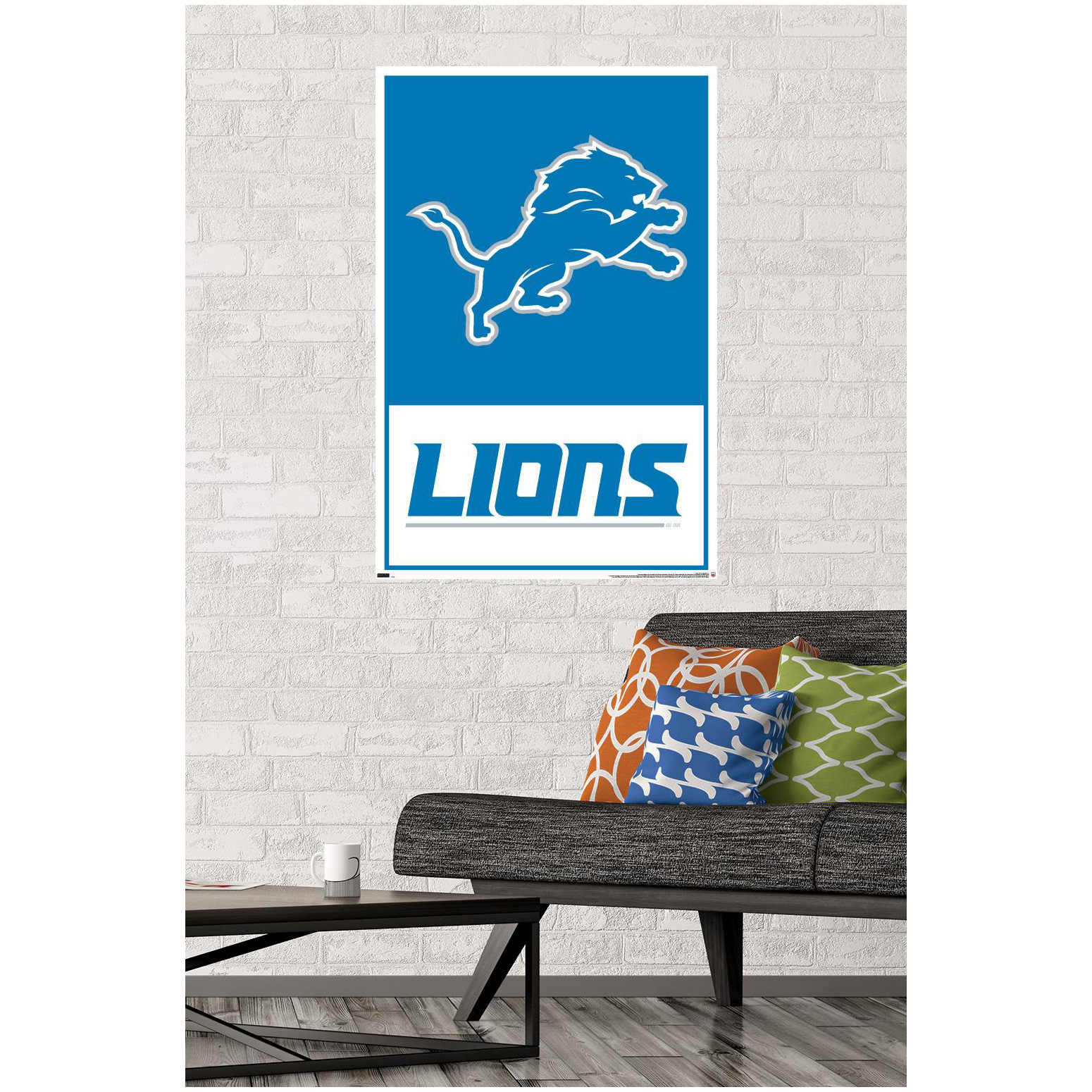 Detroit Lions 22.4'' x 34'' Leagues Logo Poster - Image 3