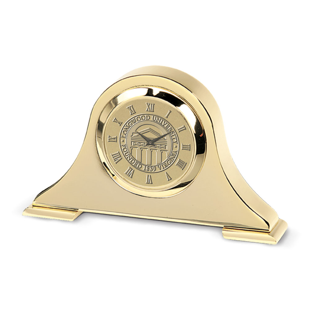 Longwood Lancers Gold Napoleon Desk Clock