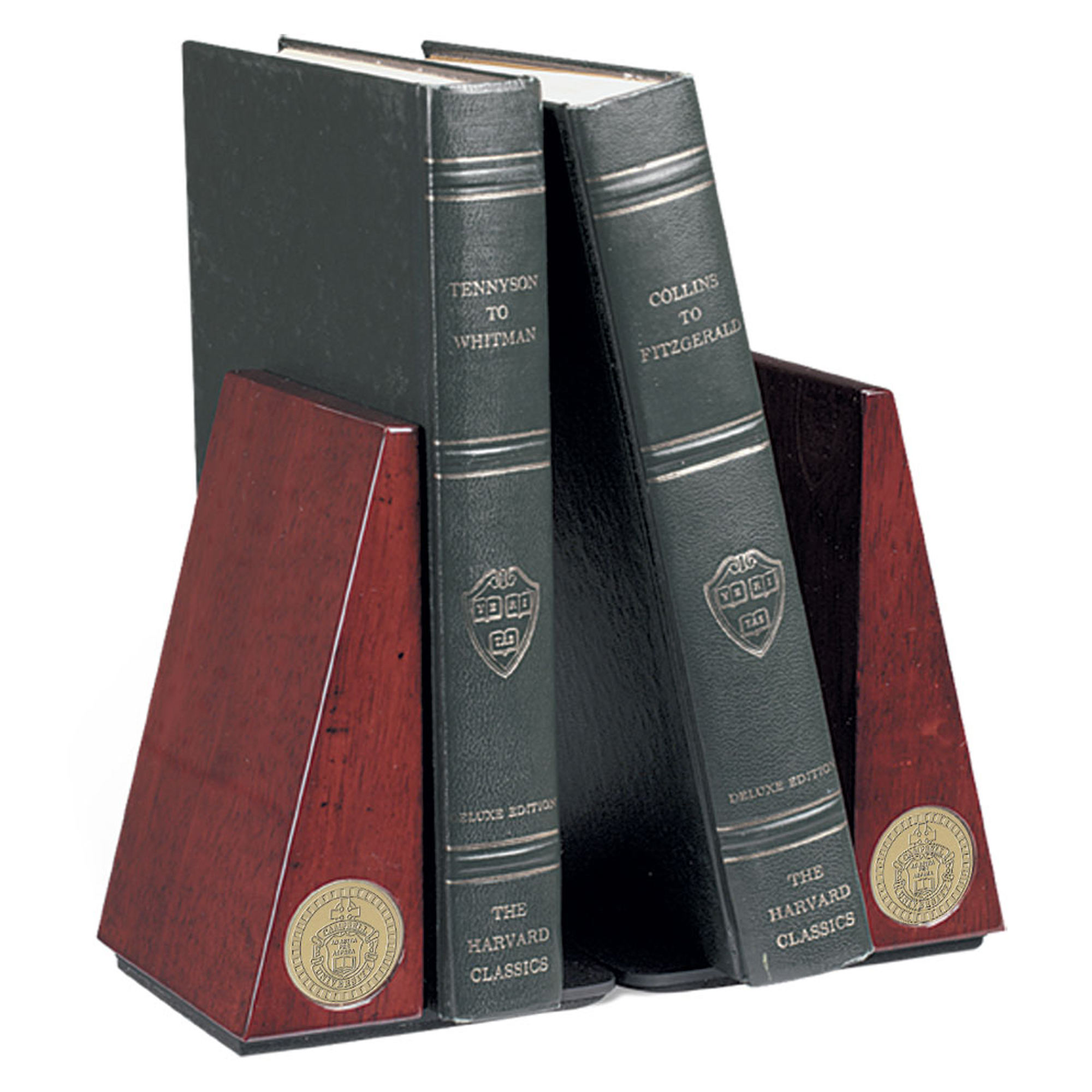 Gold Campbell Fighting Camels Rosewood Bookends