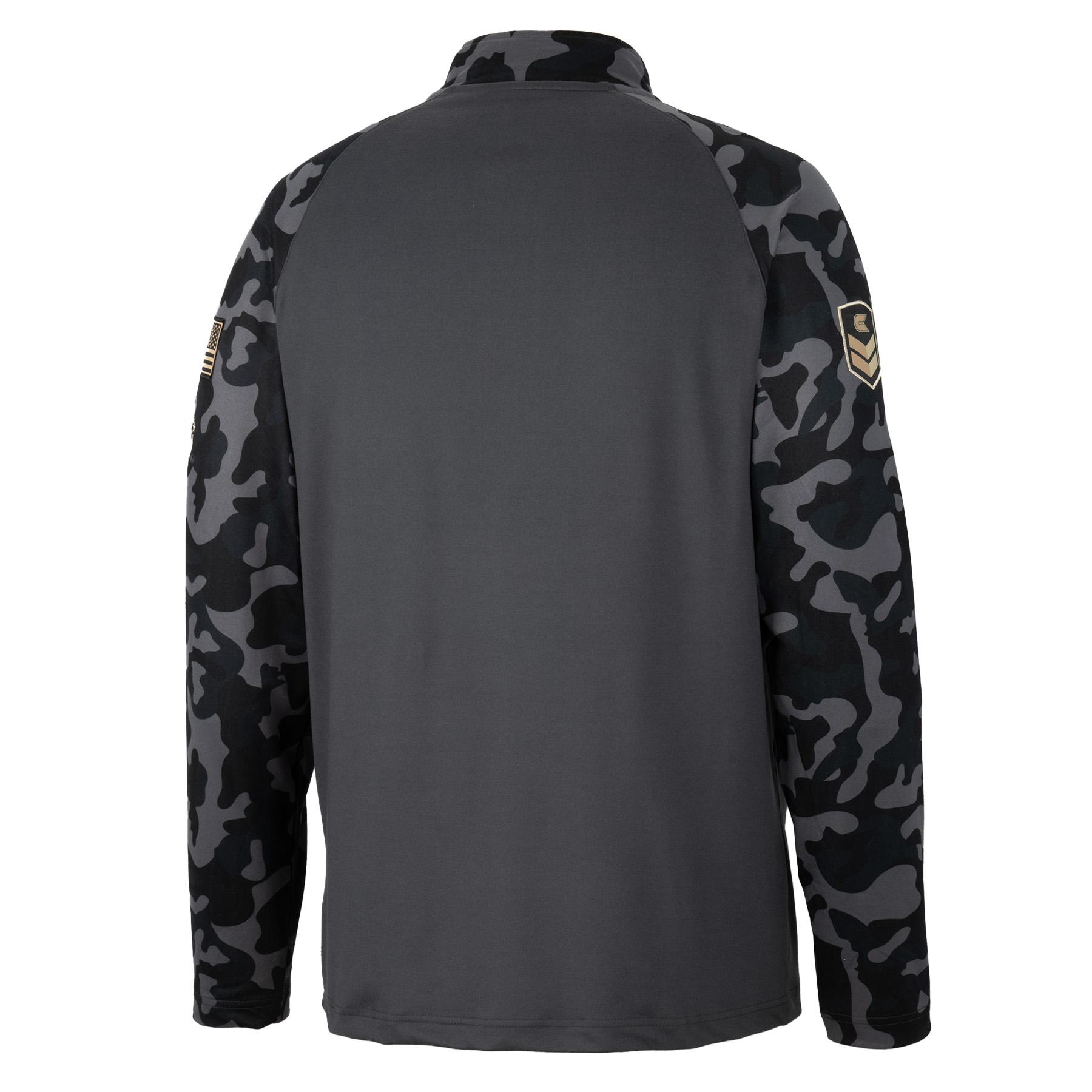Men's Colosseum Charcoal UNLV Rebels OHT Military Appreciation Long Range Raglan Quarter-Zip Jacket - Image 8