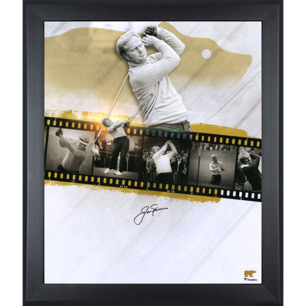 Jack Nicklaus Autographed Framed 20" x 24" 18-Time Major Champion Collage Photograph