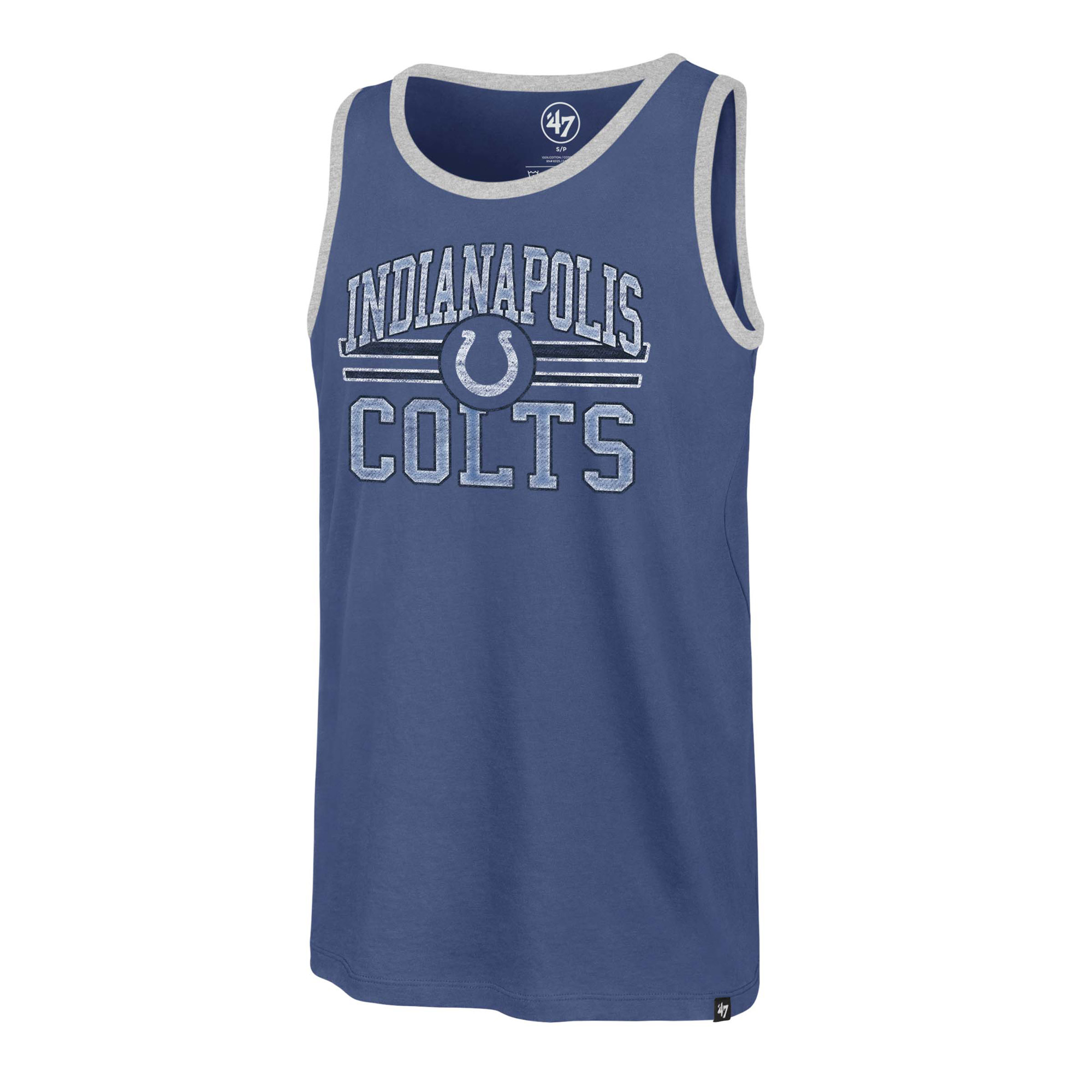 Men's '47 Blue Indianapolis Colts Winger Franklin Tank Top - Image 3