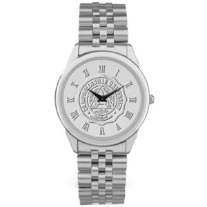 Men's Silver Campbellsville Tigers Medallion Rolled Link Bracelet Wristwatch