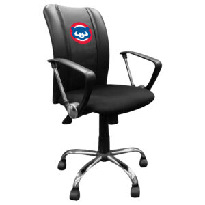 Black Chicago Cubs Team Logo Curve Task Chair