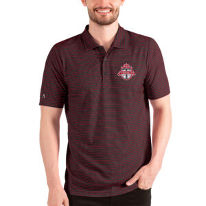 Men's Antigua Heathered Black/Red Toronto FC Esteem Polo
