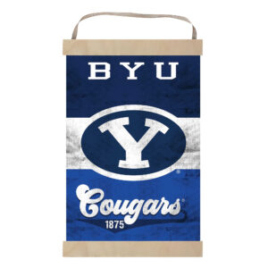 BYU Cougars Retro Logo Banner Sign