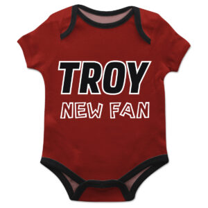 Infant Red Troy University Trojans New Fan Bodysuit