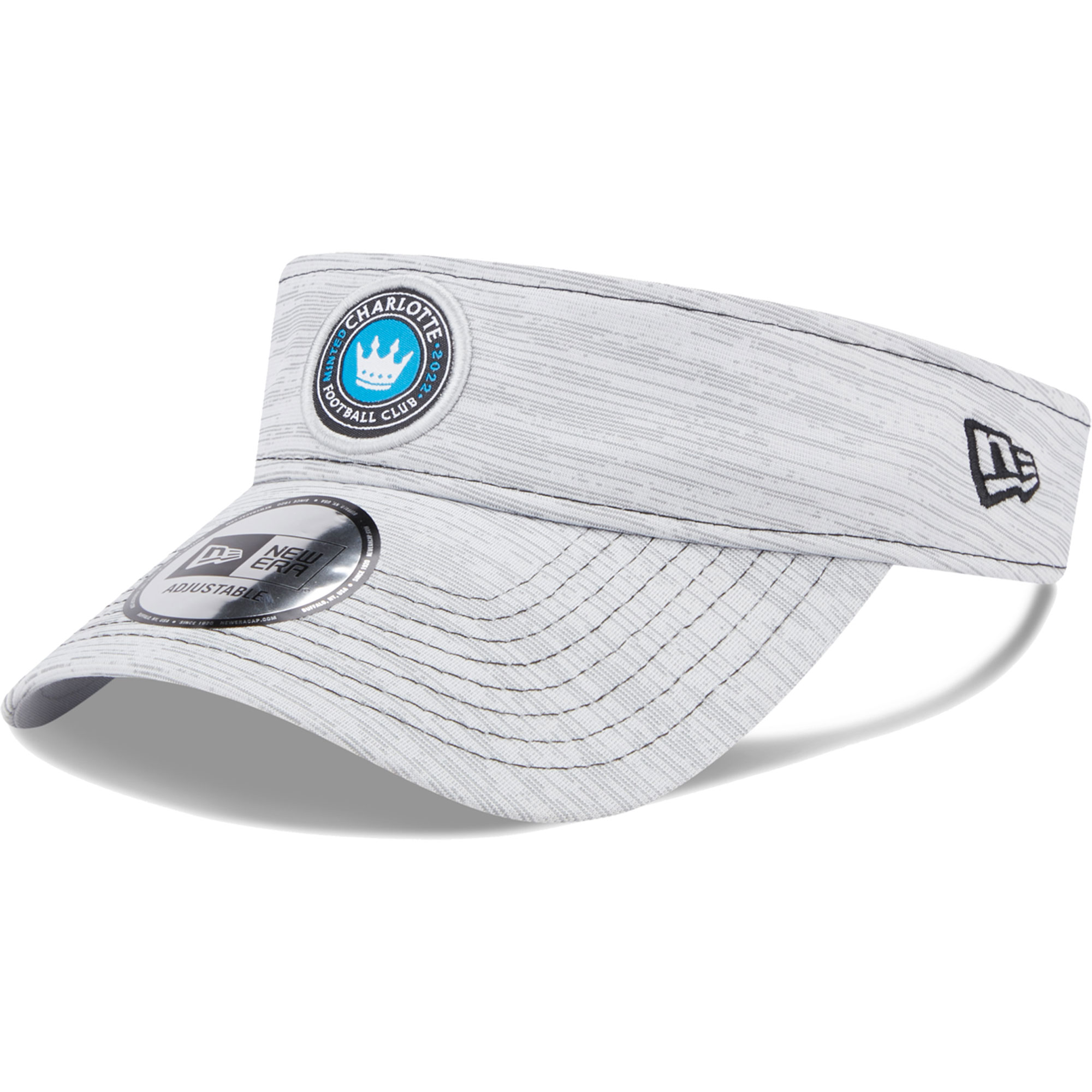 Men's New Era Gray Charlotte FC Adjustable Visor