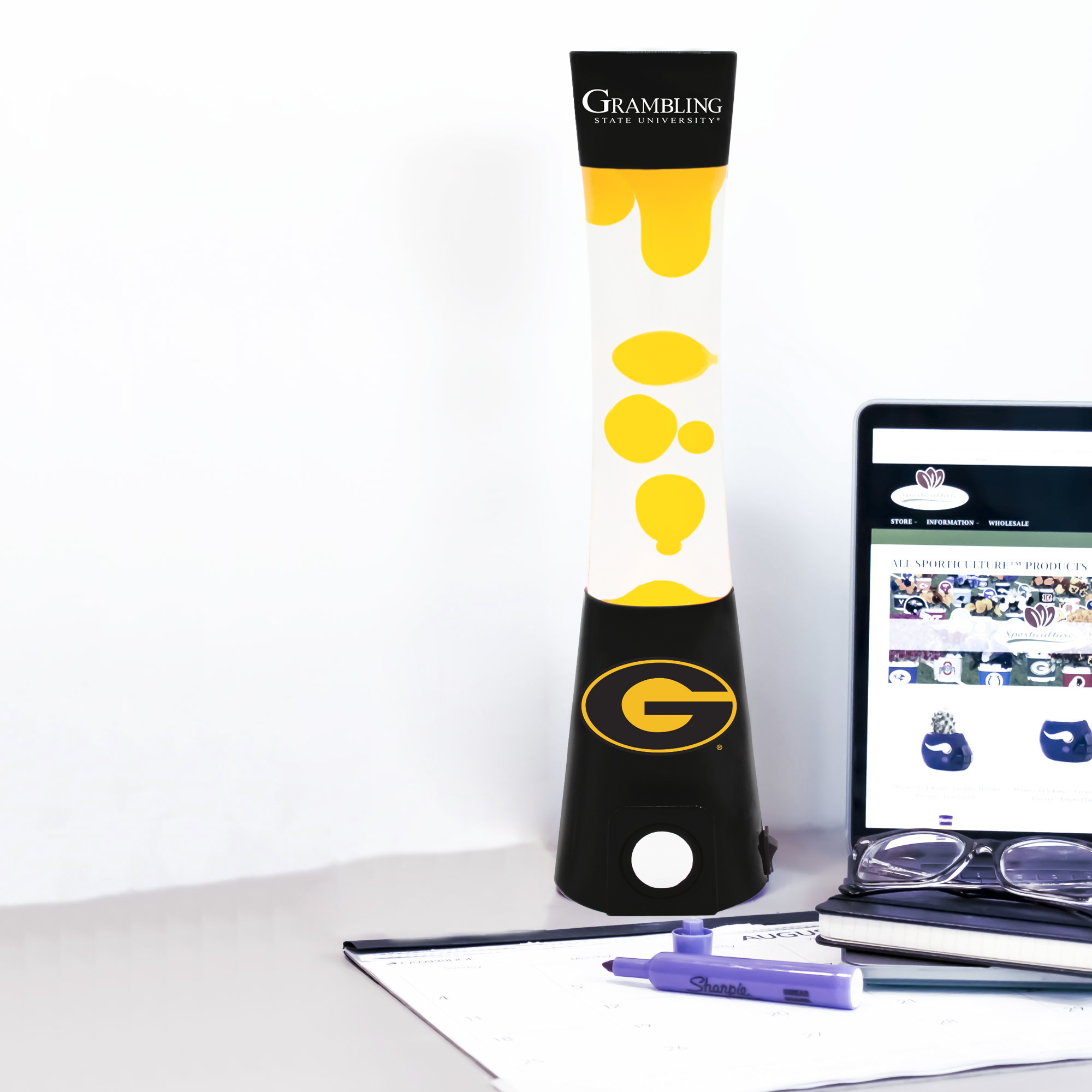 Grambling Tigers Bluetooth Speaker Magma Lamp - Image 5