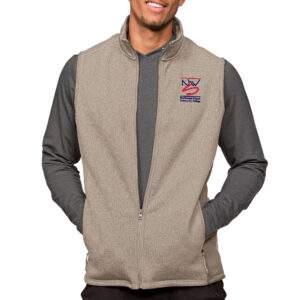 Men's Antigua Oatmeal Northwest-Shoals Community College Course Full-Zip Vest