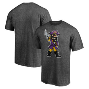 Men's Charcoal ECU Pirates Pee Dee Mark T-Shirt