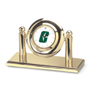 Gold Charlotte 49ers Team Logo Arcade Desk Clock
