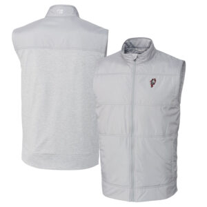 Men's Cutter & Buck Gray Ohio State Buckeyes Vault Big & Tall Stealth Hybrid Windbreaker Full-Zip Vest