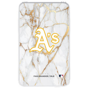 Oakland Athletics White Marble Design 10000 mAh Portable Power Pack