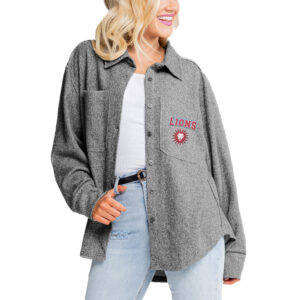 Women's Gameday Couture Gray Loyola Marymount Lions Switch It Up Tri-Blend Button-Up Shacket