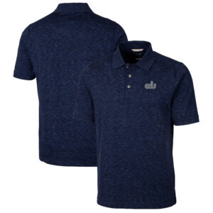 Men's Cutter & Buck Navy Old Dominion Monarchs Advantage Space Dye Tri-Blend Polo