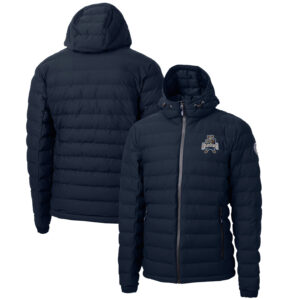 Men's Cutter & Buck Navy Utah State Aggies Mission Ridge Repreve Eco Insulated Puffer Full-Zip Jacket