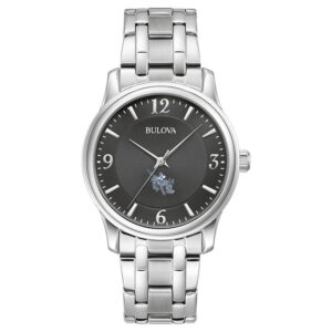 Men's Bulova Black Colorado School of Mines Orediggers Stainless Steel Corporate Collection Watch