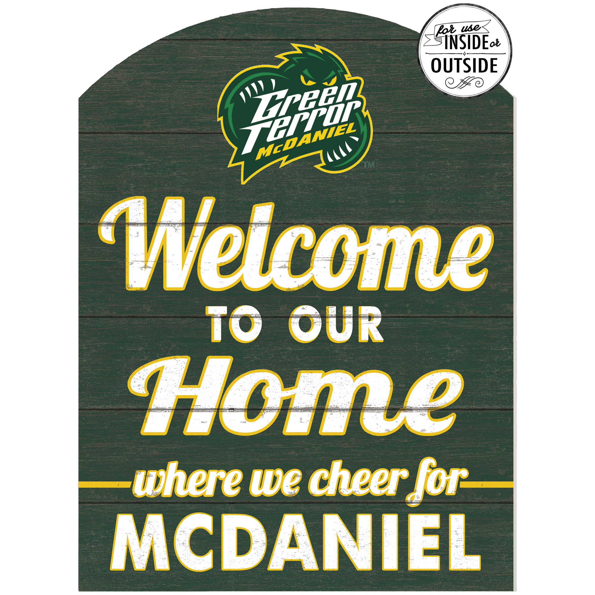 McDaniel Green Terror 16'' x 22'' Indoor/Outdoor Marquee Sign