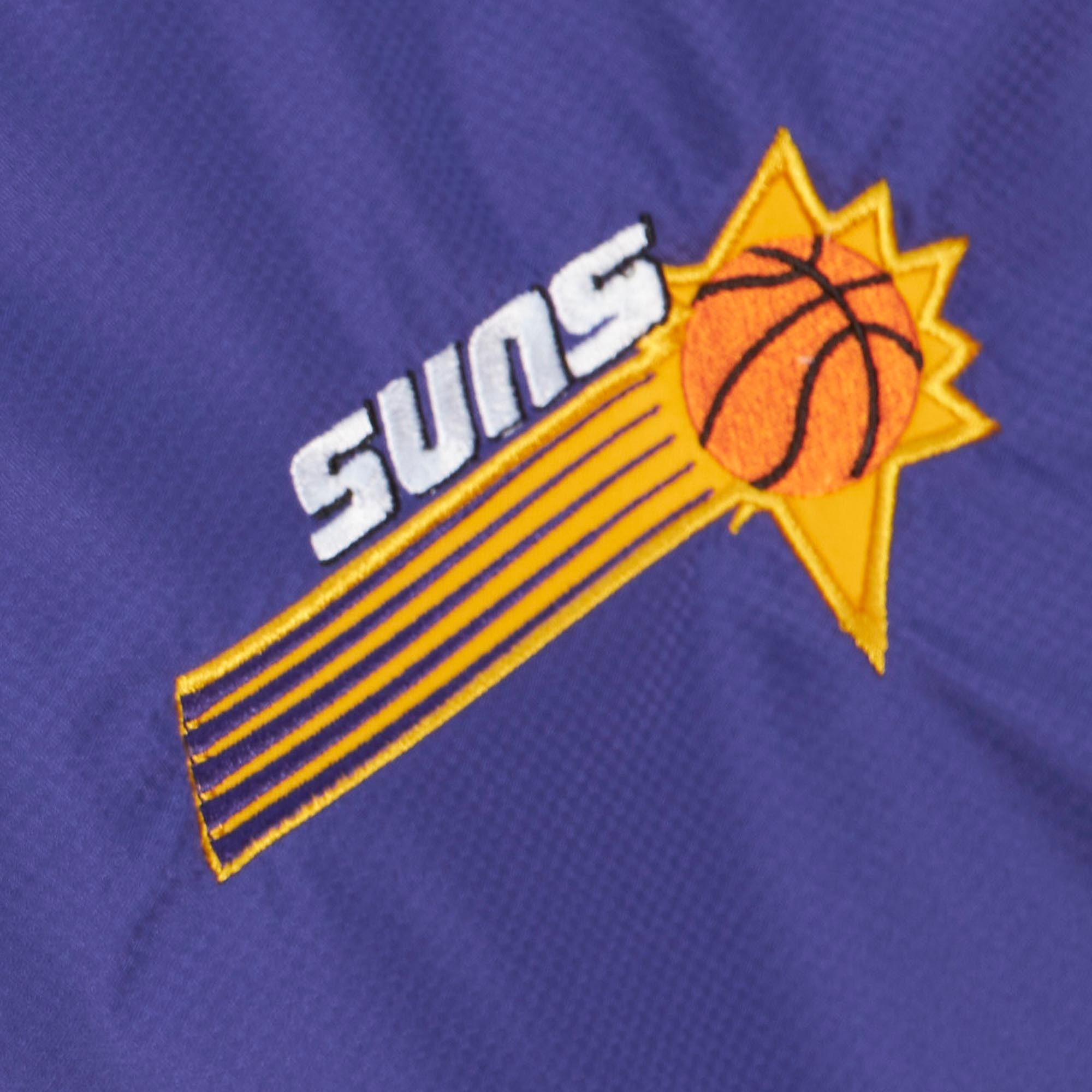 Men's Mitchell & Ness Purple Phoenix Suns Team Origins Anorak Quarter-Zip Pullover Hoodie - Image 5