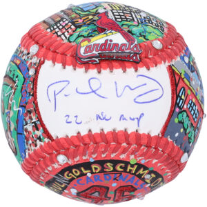 Paul Goldschmidt St. Louis Cardinals Autographed Baseball with "22 NL MVP" Inscription - Art by Charles Fazzino - B700117